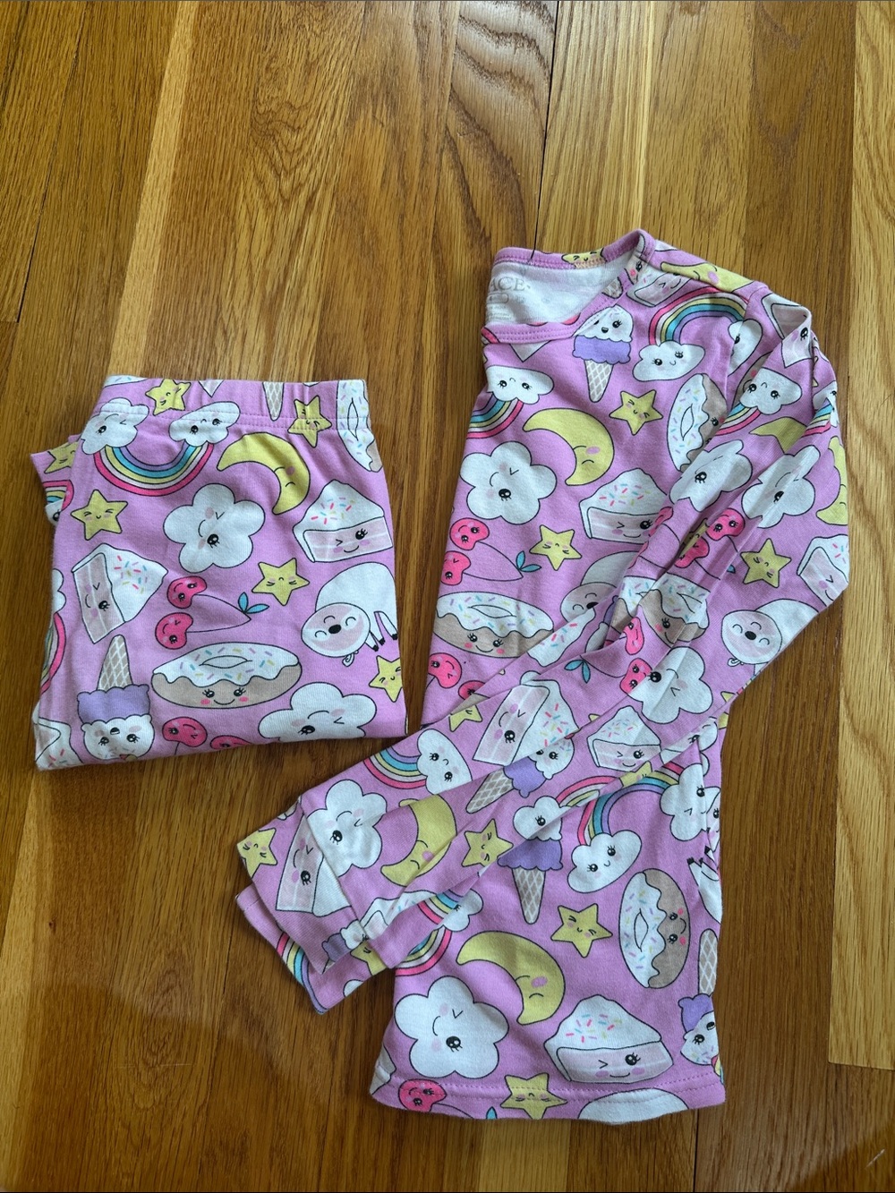The Children's Place Pink Cloud & Sweets Two-Piece Pajama Set
